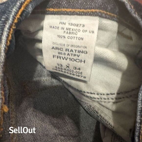 Wrangler Women's Flame Resistant Denim Jeans Blue Size 13x34 Juniors Fit. - Picture 9 of 10